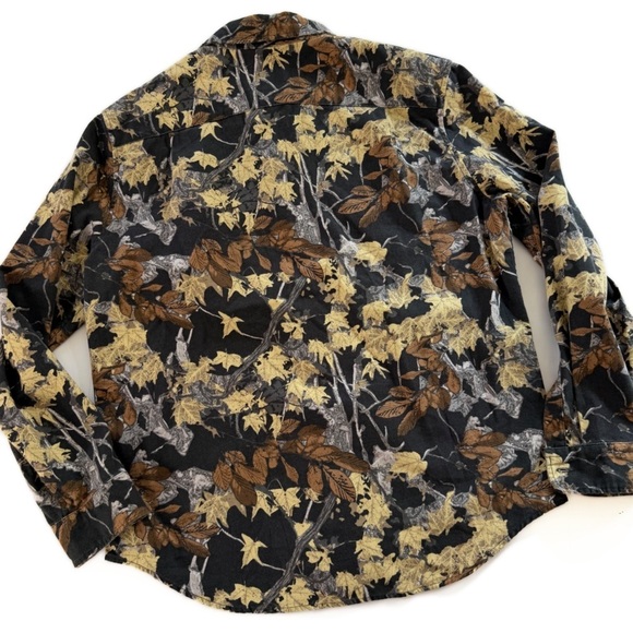 American Eagle Shacket Shirt Jacket Men’s Large Camo Button Down Brown Black - Picture 5 of 7